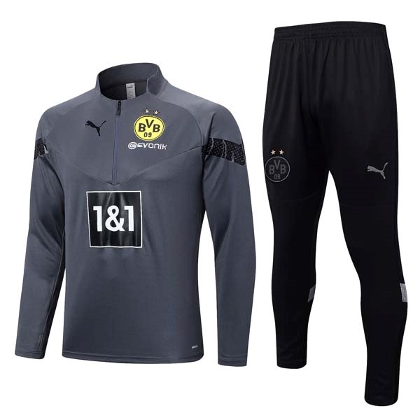 Sudadera De Training Borussia Dortmund 2023-2024 Gris Negro